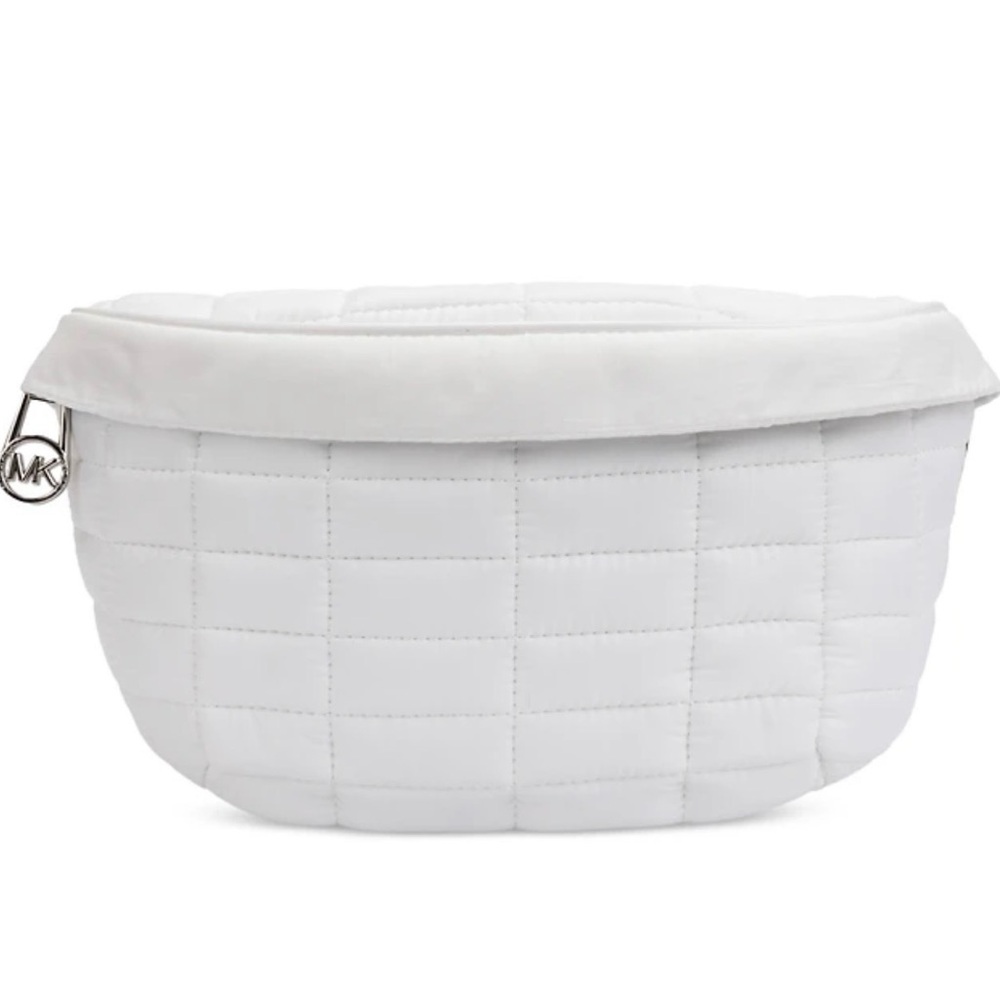Michael Kors White Quilted Crossbody Belt Bag - Medium Size